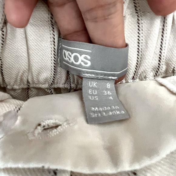 [ASOS] Paperbag Striped Shorts - Picture 2 of 5